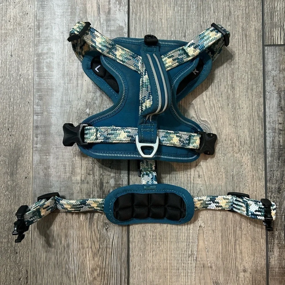 🐶 🐾🌲Acadia Trail teal dog harness